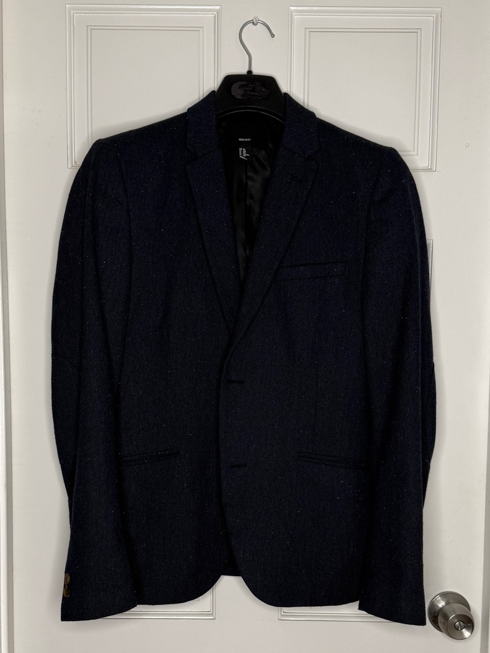 H&M Dark Navy Single-Breasted Blazer